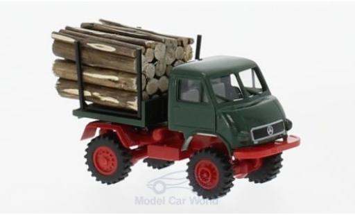 Coche miniatura Mercedes Unimog 1/87 Brekina 402 mit Holzladung Mercedes Unimog 1/87 Brekina 402 mit Holzladung coche miniatura