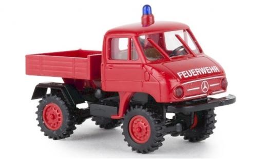 Coche miniatura Mercedes Unimog 1/87 Brekina 411 Feuerwehr 1957 Pritsche Mercedes Unimog 1/87 Brekina 411 Feuerwehr 1957 Pritsche coche miniatura