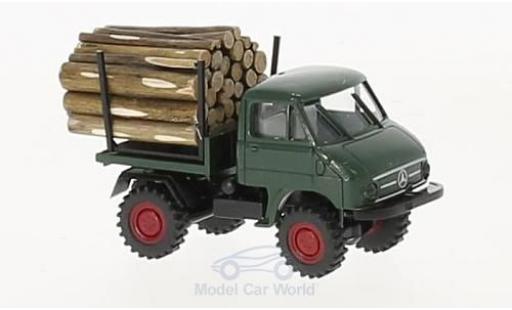 Coche miniatura Mercedes Unimog 1/87 Brekina 411 mit Holzladung Mercedes Unimog 1/87 Brekina 411 mit Holzladung coche miniatura