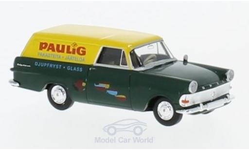 Coche miniatura Opel Rekord 1/87 Brekina P2 Kasten Paulig (FIN) Opel Rekord 1/87 Brekina P2 Kasten Paulig (FIN) coche miniatura