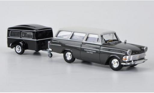 Coche miniatura Opel Rekord 1/87 Brekina PII avec Westfalia-Bestattungsanhänger Opel Rekord 1/87 Brekina PII avec Westfalia-Bestattungsanhänger coche miniatura
