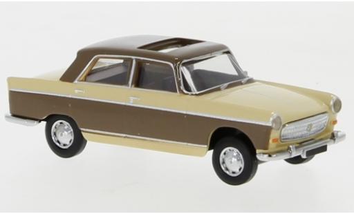 Coche miniatura Peugeot 404 1/87 Brekina beige/marron 1961 toit ouvrant ouvert Peugeot 404 1/87 Brekina beige/marron 1961 toit ouvrant ouvert coche miniatura