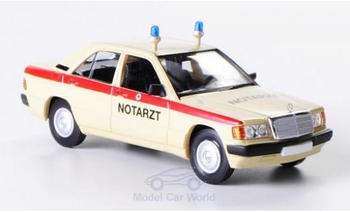 Mercedes 190 E 1/87 Brekina E (W201) Notarzt coche miniatura