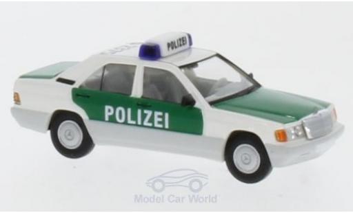 Mercedes 190 E 1/87 Brekina E Polizei Stuttgart mit Dachkennung S-2375 coche miniatura