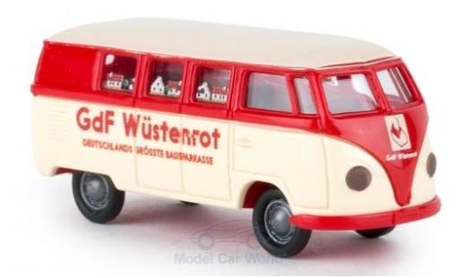 Coche miniatura Volkswagen T1 B 1/87 Brekina a Bus Bausparkasse Wüstenrojo Volkswagen T1 B 1/87 Brekina a Bus Bausparkasse Wüstenrojo coche miniatura