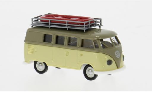 Coche miniatura Volkswagen T1 1/87 Brekina b Camper grau/grün 1960 1:87 Volkswagen T1 1/87 Brekina b Camper grau/grün 1960 1:87 coche miniatura