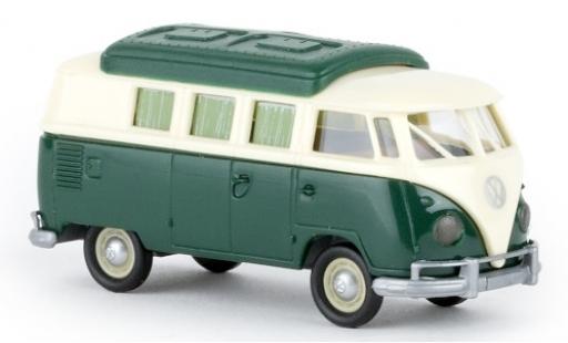 Coche miniatura Volkswagen T1 1/87 Brekina b Camper beige/verde 1960 avec Dormobildach Volkswagen T1 1/87 Brekina b Camper beige/verde 1960 avec Dormobildach coche miniatura