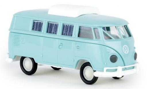 Coche miniatura Volkswagen T1 1/87 Brekina b Camper türkis 1960 avec toit extensible Volkswagen T1 1/87 Brekina b Camper türkis 1960 avec toit extensible coche miniatura