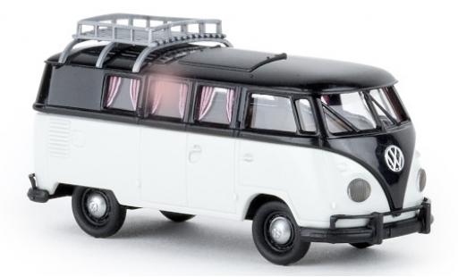 Coche miniatura Volkswagen T1 1/87 Brekina b Camper negro/gris 1960 avec Dachklappe Volkswagen T1 1/87 Brekina b Camper negro/gris 1960 avec Dachklappe coche miniatura