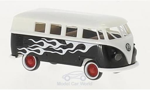 Coche miniatura Volkswagen T1 B 1/87 Brekina b Kombi azul/Dekor Flames Volkswagen T1 B 1/87 Brekina b Kombi azul/Dekor Flames coche miniatura