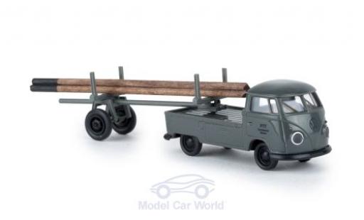 Coche miniatura Volkswagen T1 B 1/87 Brekina b PTT mit beladenem Nachläufer Volkswagen T1 B 1/87 Brekina b PTT mit beladenem Nachläufer coche miniatura