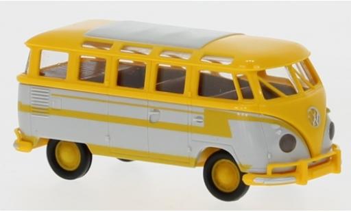 Coche miniatura Volkswagen T1 1/87 Brekina b Samba amarillo/gris 1960 autocar -Décorer Volkswagen T1 1/87 Brekina b Samba amarillo/gris 1960 autocar -Décorer coche miniatura