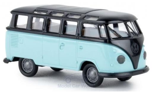 Coche miniatura Volkswagen T1 1/87 Brekina b Samba negro/türkis Volkswagen T1 1/87 Brekina b Samba negro/türkis coche miniatura