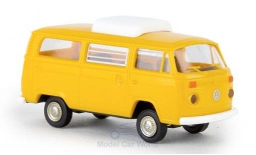 Coche miniatura Volkswagen T2 1/87 Brekina Camper amarillo 1973 mit Hubdach Volkswagen T2 1/87 Brekina Camper amarillo 1973 mit Hubdach coche miniatura