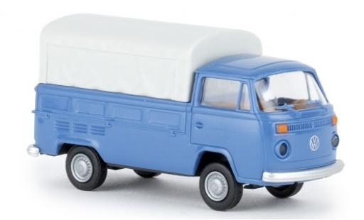 Coche miniatura Volkswagen T2 1/87 Brekina Pritsche azul 1972 Volkswagen T2 1/87 Brekina Pritsche azul 1972 coche miniatura