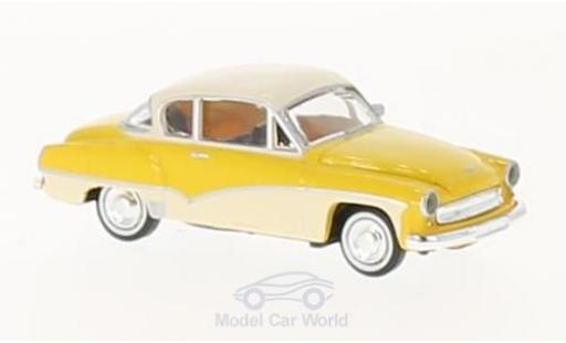 Coche miniatura Wartburg 311 1/87 Brekina Coupe amarillo/blanco Wartburg 311 1/87 Brekina Coupe amarillo/blanco coche miniatura