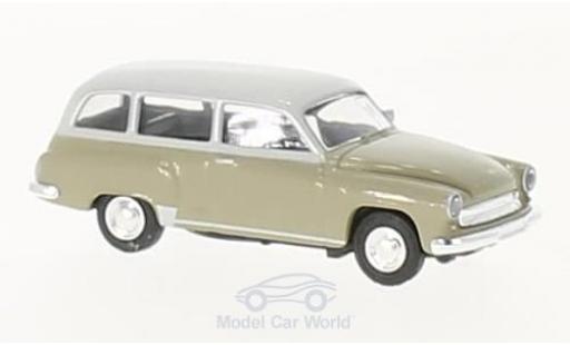 Coche miniatura Wartburg 311 1/87 Brekina Kombi oliv/gris Wartburg 311 1/87 Brekina Kombi oliv/gris coche miniatura