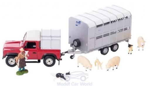 Land Rover Defender 1/32 Britains mit Anh&auml;nger und Figuren coche miniatura