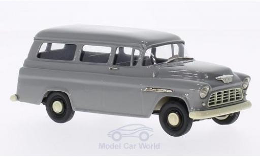 Chevrolet Suburban 1/43 Brooklin Carryall gris 1955 coche miniatura
