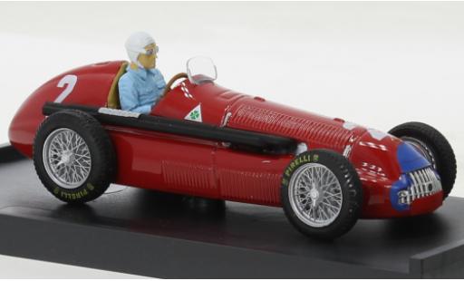 Coche miniatura Alfa Romeo 158 1/43 Brumm metallise rouge No.2 formule 1 GP Grande-Bretagne 1950 Alfa Romeo 158 1/43 Brumm metallise rouge No.2 formule 1 GP Grande-Bretagne 1950 coche miniatura