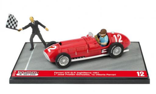 Coche miniatura Ferrari 375 1/43 Brumm No.12 formule 1 GP Angleterre 1951 Ferrari 375 1/43 Brumm No.12 formule 1 GP Angleterre 1951 coche miniatura