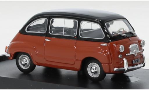 Coche miniatura Fiat 600 1/43 Brumm D Multipla negro-naranja/negro 1960 Fiat 600 1/43 Brumm D Multipla negro-naranja/negro 1960 coche miniatura