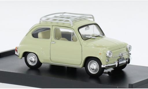 Coche miniatura Fiat 600 1/43 Brumm D Fanaloni beige 1965 Fiat 600 1/43 Brumm D Fanaloni beige 1965 coche miniatura