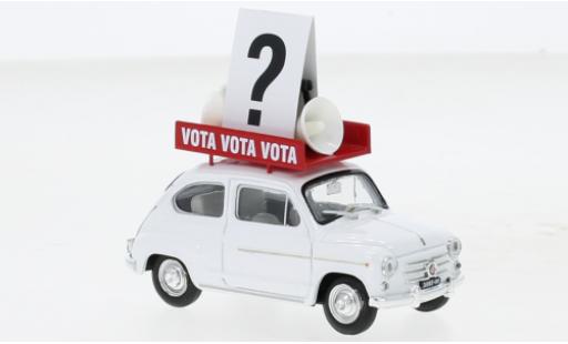 Coche miniatura Fiat 600 1/43 Brumm D Propaganda politiche Italia 1963 Fiat 600 1/43 Brumm D Propaganda politiche Italia 1963 coche miniatura