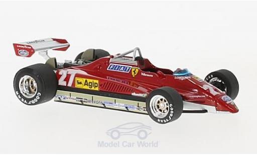 Coche miniatura Ferrari 126 1982 1/43 Brumm C2 Turbo No.27 Formel 1 GP San Marino 1982 G.Villeneuve Ferrari 126 1982 1/43 Brumm C2 Turbo No.27 Formel 1 GP San Marino 1982 G.Villeneuve coche miniatura