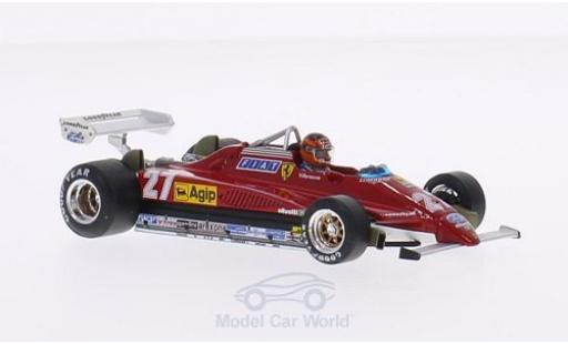 Ferrari 126 1/43 Brumm C2 Turbo No.27 Scuderia Formel 1 GP Belgien 1982 mit Fahrerfigur in Sonderverpackung G.Villeneuve coche miniatura