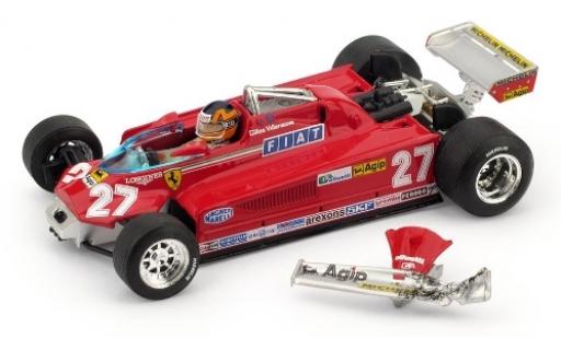 Ferrari 126 1/43 Brumm CK Turbo No.27 Scuderia Formel 1 GP Kanada 1981 ronde 57-63 G.Villeneuve coche miniatura