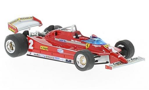 Ferrari 126 1/43 Brumm C turbo No.2 Formel 1 GP Italien 1980 G.Villeneuve coche miniatura