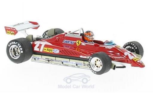 Coche miniatura Ferrari 126 1982 1/43 Brumm C2 turbo No.27 Formel 1 GP Brasilien 1982 mit Fahrerfigur G.Villeneuve Ferrari 126 1982 1/43 Brumm C2 turbo No.27 Formel 1 GP Brasilien 1982 mit Fahrerfigur G.Villeneuve coche miniatura