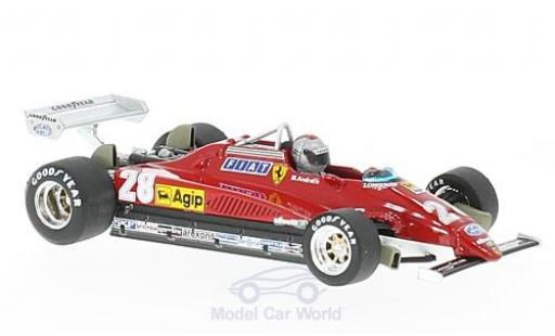 Ferrari 126 1/43 Brumm C2 turbo No.28 Formel 1 GP Italien 1982 mit Fahrerfigur M.Andretti coche miniatura