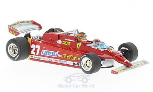 Ferrari 126 1/43 Brumm CK turbo No.27 Formel 1 GP USA 1981 mit Fahrerfigur G.Villeneuve coche miniatura