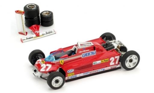 Ferrari 126 1/43 Brumm CK Turbo No.27 Scuderia Formel 1 GP Monaco 1981 Transportversion G.Villeneuve coche miniatura