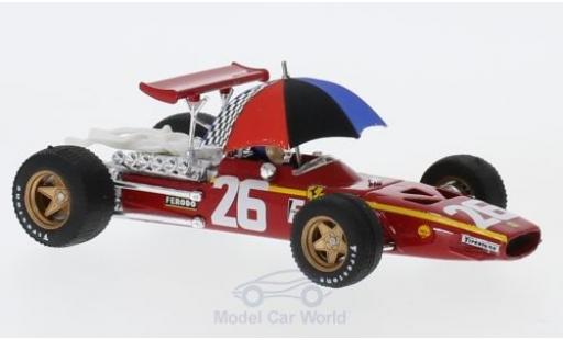 Coche miniatura Ferrari 312 P 1/43 Brumm F1 No.26 Formel 1 GP Frankreich 1968 mit Fahrer und Regenschirm J.Ickx Ferrari 312 P 1/43 Brumm F1 No.26 Formel 1 GP Frankreich 1968 mit Fahrer und Regenschirm J.Ickx coche miniatura