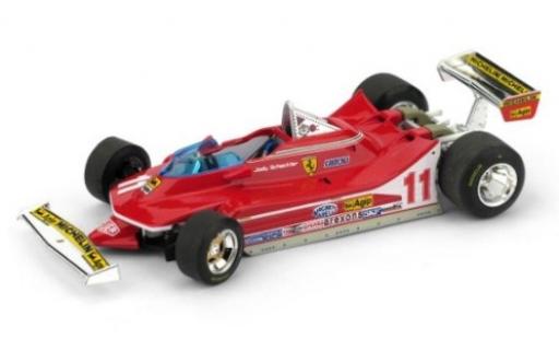Coche miniatura Ferrari 312 1/43 Brumm T4 No.11 Scuderia Formel 1 GP Italien 1979 mit lenkbaren Vorderrädern J.Scheckter Ferrari 312 1/43 Brumm T4 No.11 Scuderia Formel 1 GP Italien 1979 mit lenkbaren Vorderrädern J.Scheckter coche miniatura