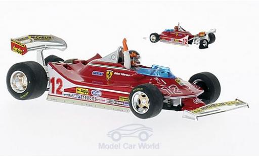 Coche miniatura Ferrari 312 T4 1/43 Brumm T4 No.12 GP Niederlande 1979 mit Figur G.Villeneuve Ferrari 312 T4 1/43 Brumm T4 No.12 GP Niederlande 1979 mit Figur G.Villeneuve coche miniatura