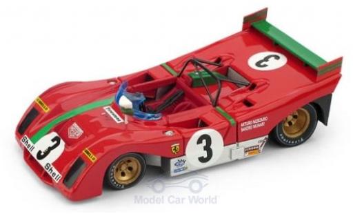 Coche miniatura Ferrari 312 1/43 Brumm PB RHD No.3 Targa Florio 1972 A.Merzario/S.Munari Ferrari 312 1/43 Brumm PB RHD No.3 Targa Florio 1972 A.Merzario/S.Munari coche miniatura