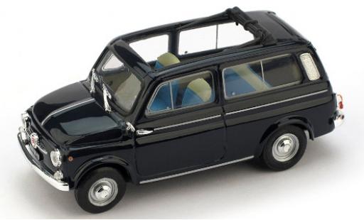 Fiat 500 1/43 Brumm Giardiniera azul 1960 ouverts/es toit rabattable coche miniatura