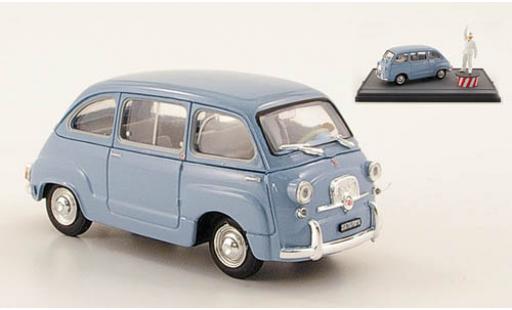 Coche miniatura Fiat 600 1/43 Brumm D Multipla azul 1960 Straßenszene Rom avec figurines Fiat 600 1/43 Brumm D Multipla azul 1960 Straßenszene Rom avec figurines coche miniatura
