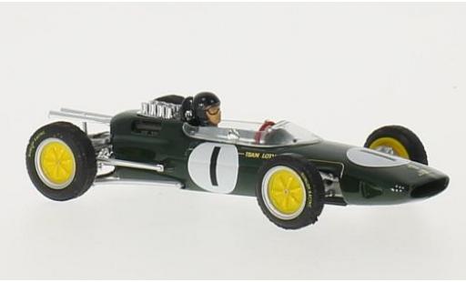 Coche miniatura Lotus 25 1/43 Brumm No.1 Team Formel 1 GP Belgien 1963 avec figurine de conducteur J.Clark Lotus 25 1/43 Brumm No.1 Team Formel 1 GP Belgien 1963 avec figurine de conducteur J.Clark coche miniatura