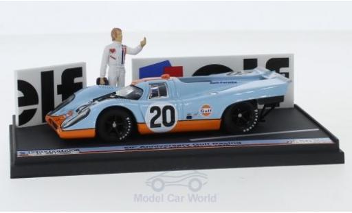 Coche miniatura Porsche 917 1970 1/43 Brumm K No.20 JWA-Gulf Racing Team Gulf 24h Le Mans 1970 mit Figur J.Siffert/B.Redman Porsche 917 1970 1/43 Brumm K No.20 JWA-Gulf Racing Team Gulf 24h Le Mans 1970 mit Figur J.Siffert/B.Redman coche miniatura