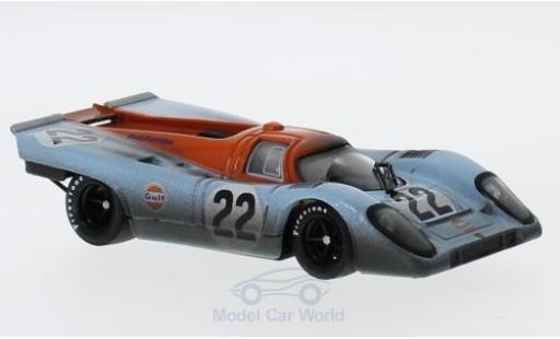 Coche miniatura Porsche 917 1970 1/43 Brumm K No.22 JWA-Gulf Racing Team Gulf 24h Le Mans 1970 mit Rennspuren M.Hailwood/D.Hobbs Porsche 917 1970 1/43 Brumm K No.22 JWA-Gulf Racing Team Gulf 24h Le Mans 1970 mit Rennspuren M.Hailwood/D.Hobbs coche miniatura