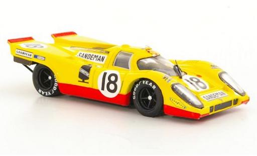 Coche miniatura Porsche 917 1970 1/43 Brumm K RHD No.18 David Piper Racing Sandeman 24h Le Mans 1970 D.Piper/G.van Lennep Porsche 917 1970 1/43 Brumm K RHD No.18 David Piper Racing Sandeman 24h Le Mans 1970 D.Piper/G.van Lennep coche miniatura
