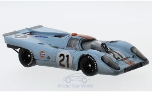 Coche miniatura Porsche 917 1970 1/43 Brumm K RHD No.21 JWA-Gulf Racing Team Gulf 24h Le Mans 1970 mit Rennspuren P.Rodriguez/L.Kinnunen Porsche 917 1970 1/43 Brumm K RHD No.21 JWA-Gulf Racing Team Gulf 24h Le Mans 1970 mit Rennspuren P.Rodriguez/L.Kinnunen coche miniatura