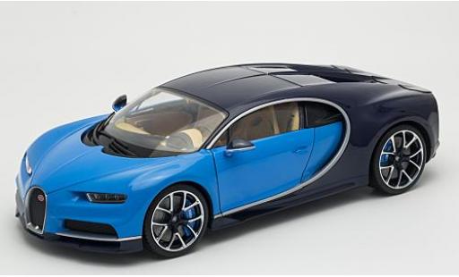 Coche miniatura Bugatti Chiron 1/18 Welly blau 1:18 Bugatti Chiron 1/18 Welly blau 1:18 coche miniatura