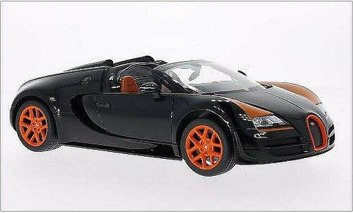 Bugatti Veyron Vitesse 1/18 Rastar 16.4 Grand Sport negro/naranja coche miniatura