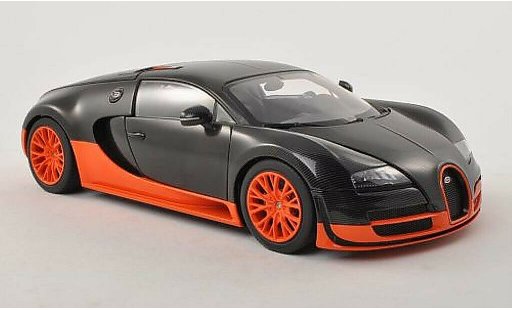 Bugatti Veyron Super Sport 1/18 Autoart 16.4 negro/naranja 2010 coche miniatura
